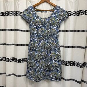 J.Crew Paisley Print Dress Size 0 NWOT –‎ Cotton Silk Blend, Lined, Pockets